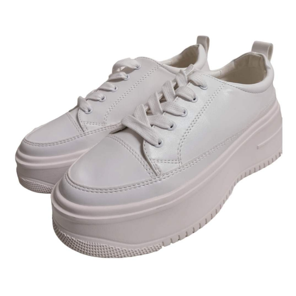 Princess Polly Dylan White Chunky Sneaker Size 7